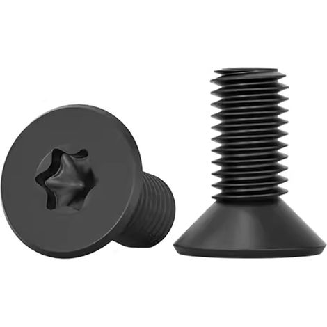 Vis à Tête Fraisée Noir 10 Pièces M8 X 12mm Vis Torx En Acier Inoxydable 304 Inox Filetage Complet à Métaux Visserie Pour L'équipement De Machine Et Les Meubles à La Maison (1/5)
