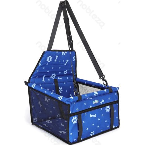 Siège de sécurité pour chiens et chats motif pattes, ventilé, avec 1 crochet inclus