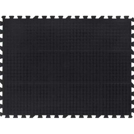 Dalle de sol en caoutchouc noir, épaisseur 12 mm, 90 x 120 cm