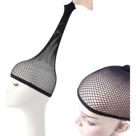 bonnets De Perruque En Maille Pour Cheveux Longs, Filet Perruque Pour Femmes, 5 Pices Noir (1/5)