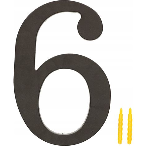 Schwarze polnische Ziffer 6