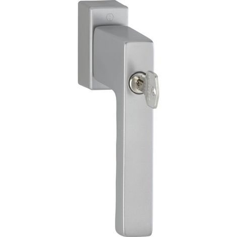Poignée de fenêtre à cylindre de verrouillage, VK 32-42 mm, argent anodisé, 1 pièce