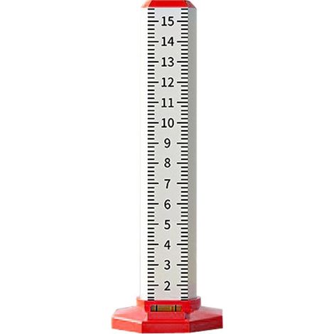 Règle de niveau à bulle pour carrelage, instrument de mesure de hauteur, outil de positionnement pour maçons et poseurs de pavés (blanc avec aimant) (1/5)