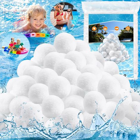 Balle filtrante de 1200 g pour piscines, remplace 40 kg de sable filtrant. Compatible avec divers systèmes de filtration. Alternative efficace et légère pour un entretien optimal de votre piscine.