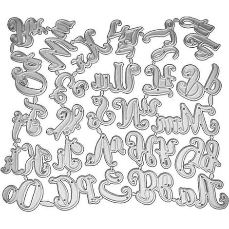 Buchstaben-Stanzformen aus Metall, Schablone für DIY-Scrapbooking-Alben, Papierkarten, Prägedekoration