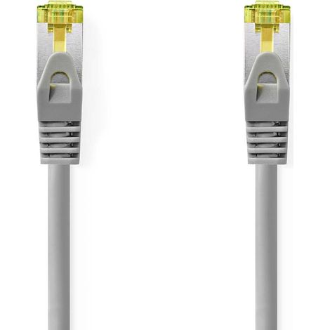 Nedis Cat 8.1-Netzwerkkabel / S/FTP / RJ45 Stecker / RJ45 Stecker / 3.00 m / Rund / LSZH / Grau / Label