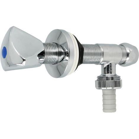 Soupape sous évier lave-linge chromé 3/4’’ chaque c. x 10mm en-dessous