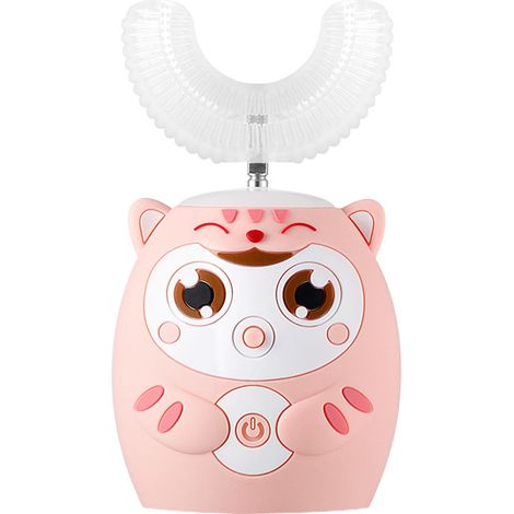 Brosses à dents électriques roses pour enfants de 2 à 6 ans-AquaForge