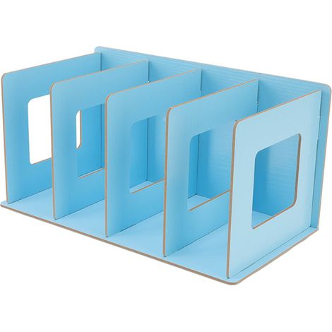 Étagère de bureau en bois peu encombrante, porte-revues et cartes, étagère à monter soi-même pour étudiants et adultes. (1/5)