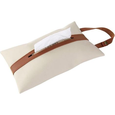 Diese rechteckige Aufbewahrungsbox aus Karton PU-Leder mit dekorativen Streifen eignet sich für Küchentheken Esszimmer Schminktische Schlafzimmer (1/5)