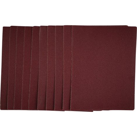 Draper 1/4 Sheet Sanding Sheets, 115 x 150mm, 120 Grit, Pack of 10 (1/5)
