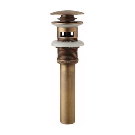 Avec Trop-Plein - Bonde de lavabo,Pop-up Rétro Bouchon Bonde de Lavabo Vidange en Laiton Bronzé Universel Valve Draineur dEvier Vasque Siphon (1/3)