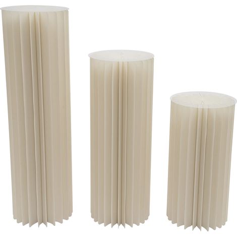 Supporti per fiori, set da tre pezzi, resistenti e leggeri, bianco latte (1/2)