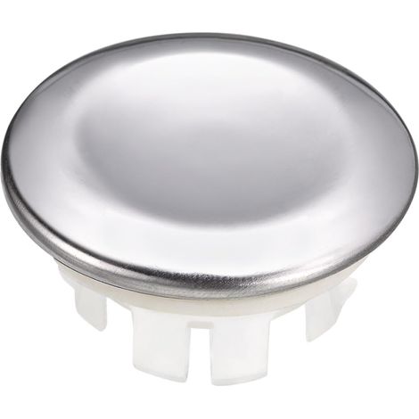 Couvercle de trop-plein d'évier – acier inoxydable et plastique ABS – diamètre de l'orifice rond 22 à 24 mm – jeu de 4 anneaux chromés