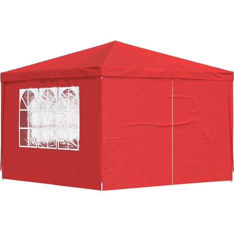 Party Tent 300 x 300 x 255 cm Red PE and Steel vidaXL