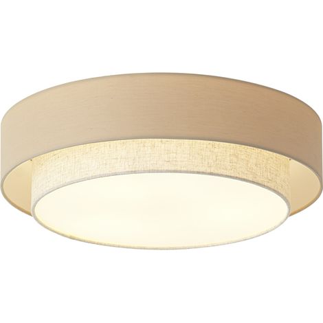 QAZQA Lámpara de techo moderna beige 50cm 3-luces - Drum Duo (1/5)