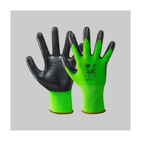 GUANTO PROFESSIONALE 'NBR CRINKLE' NERI Tg. 10