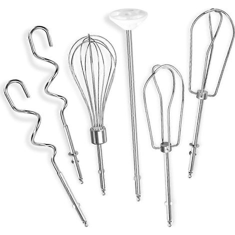 Fouets pour batteur à main Cuisinart en acier inoxydable, fouets turbo gauche et droit, fouet à œufs en fil de fer. (1/4)