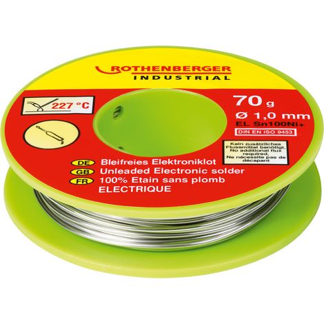 ROTHENBERGER Industrial Fil à souder électronique sans plomb 70g - 1000002349