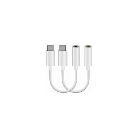 JIKAIX 2er-Pack Audio-Adapterkabel: USB-C-Stecker auf 3,5-mm-Klinkenbuchse für Kopfhörer - Crezuo (1/5)
