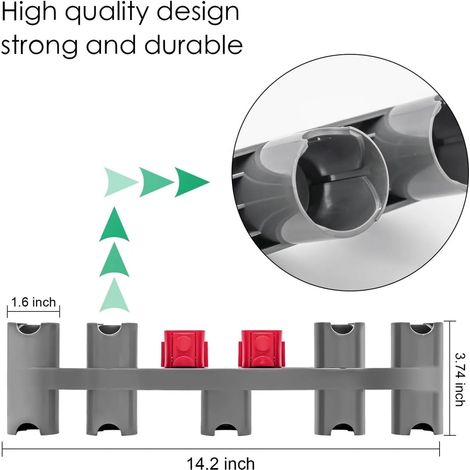 Soporte para cabezal de cepillo de aspiradora, boquilla, accesorios de limpieza, soporte de almacenamiento, soporte para herramientas. Compatible con V7, V8, V10, V11 y V15. (1/4)