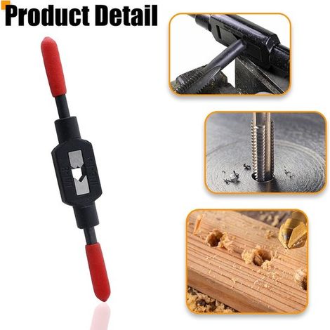 1 juego de llave para machos de roscar ajustable de 1/16" a 1/4" con mango grande，machos de roscar métricos M1-M8，herramienta de roscado manual (1/5)