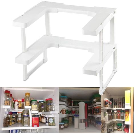 MIMOSON-Étagères empilables pour le rangement des épices,empilable Organiseur de épices assaisonnement pour armoires de cuisine, travaux manuels, maquillage organisation (1/5)