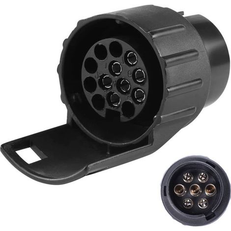 Adaptateur de remorque de 7 Broches vers 13 Broches,12V Adaptateur attelage 7 vers 13 Broches,pour Remorque Caravane,Porte-vélo,Adapteur Prise Remorque Attelage 7 vers 13 Broches (1/5)