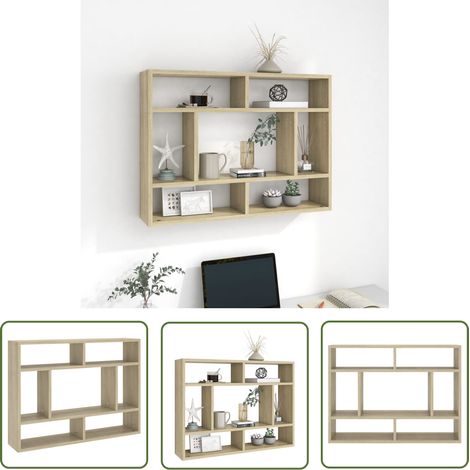Étagère murale Chêne sonoma 75x16x55 (1/5)