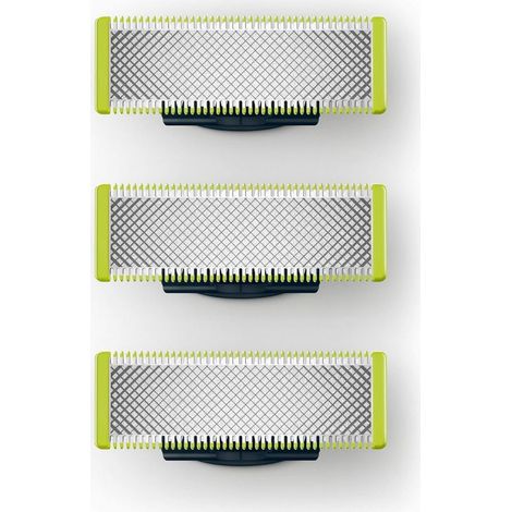 Ahlsen Applicable à OneBlade - Lames de rechange, pour rasoir/tondeuse électrique OneBlade, acier inoxydable robuste, taille, stylisation et rasage, lot de 3