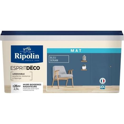 Ripolin Esprit Deco pintura interior mate azul 2,5 litros