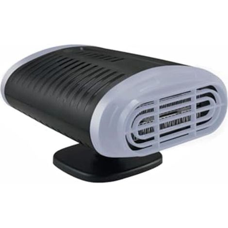 Bardusch-Chauffage de voiture 12 V, réglage à 360 degrés, chauffage portable, anti-buée et désembuage automatique, kit de chauffage de voiture d'hiver pour petits véhicules (noir gris) (1/4)
