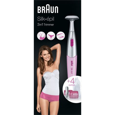 Braun – Épilateur à lumière pulsée pour zone bikini – Rasoir de précision 3 en 1 – 2 réglages de longueur de coupe – Autonomie 120 minutes