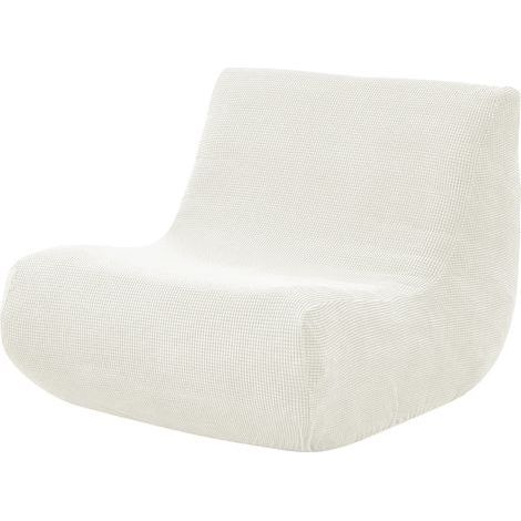 Housses de chaise élastiques sans accoudoirs, blanches, convenant aux canapés, poufs, tatamis et fauteuils. (1/5)