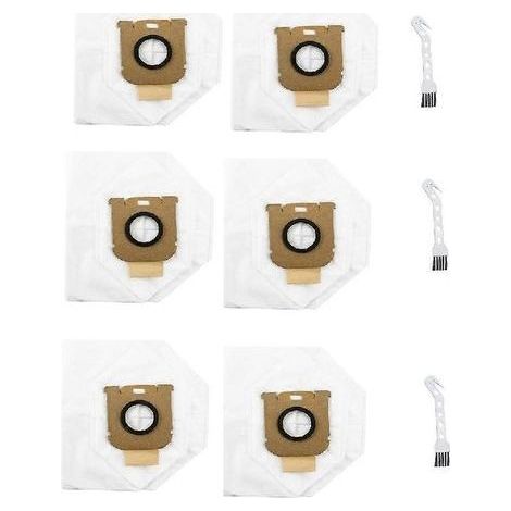 Sac aspirateur pour station Dreame Z10 Z20 H30, sac à poussière de rechange avec 3 brosses, kit de 6 sacs en tissu + ABS (1/5)