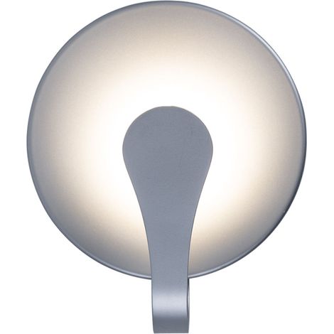 Wandleuchte Wandlampe grau Treppenhausleuchte Schlafzimmerlampe, Alu, 6W 580lm warmweiß, BxH 15,8x18,4 cm Näve 1176259