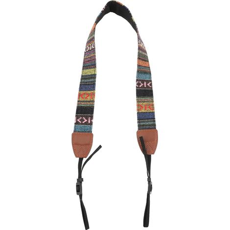 Bandoulière pour Transport Sûr pour Appareil Photo en Cuir et Polyester, Réglable et Pratique, Design Élégant et Solide de Votre Appareil Photo en Toutes Occasions (1/5)