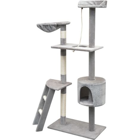 Arbre à chat avec griffoirs en sisal 150 cm Gris