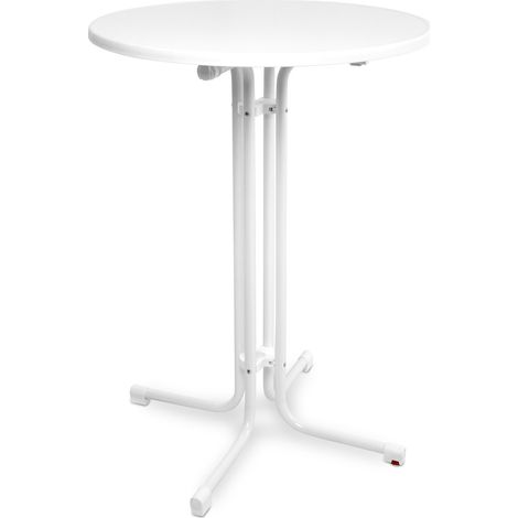 Beautissu Stehtisch Sylt Weiß, 80cm ∅ (1/5)