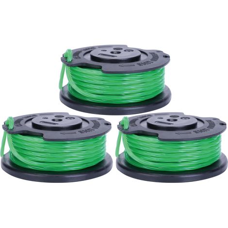 Bobine de fil pour coupe-bordures, 2 mm, ligne simple de 4,5 m, incluant 3 paquets pour le débroussailleuses GD24LT33.