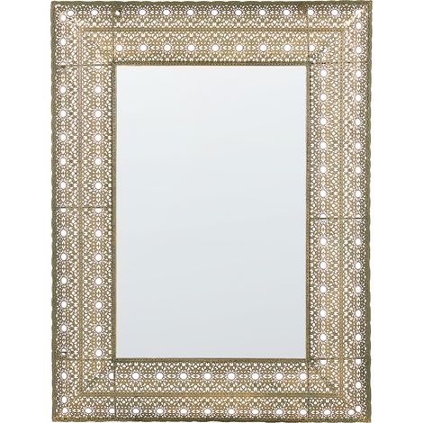 Espejo de pared dorado 69 x 90 cm marco accesorio decorativo Dehradun (1/5)