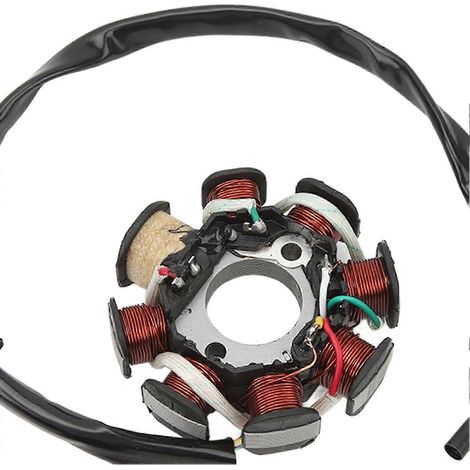 Stator de magnéto à 8 bobines, 5 fils de cuivre haute température, extracteur de volant magnétique compatible avec GY6 50CC 60CC 80CC 139QMB f54 (1/5)
