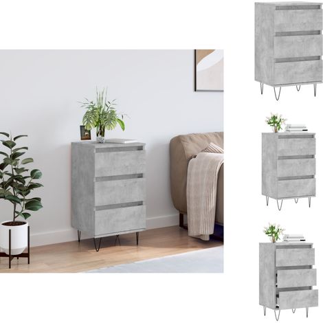 Sideboards - Living Sideboard Betongrau 40x35x70 cm Holzwerkstoff (1/5)