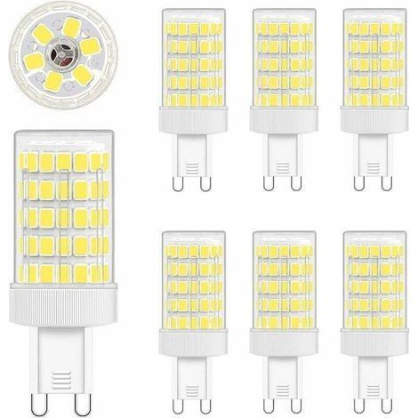 Lot de 6 Ampoules LED G9 10W Blanc Froid 6000K Équivalent 80W 900LM 360° AC 220V Non Dimmable (1/4)
