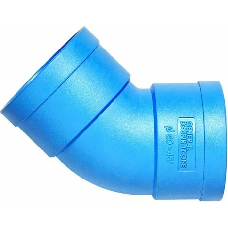 Curva 45° ABS FF ø 50 blu 0701022 - -  GENERAL D'ASPIRAZIONE - -