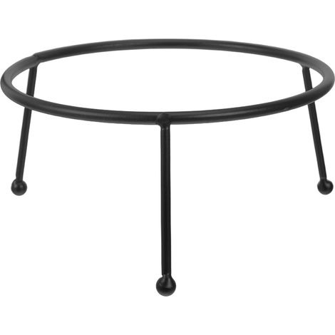Soporte de bola de jardín de metal negro resistente a la intemperie, base para esfera de cristal de 9-40 cm, soporte de exhibición independiente versátil para decoración y macetas al aire libre (1/5)