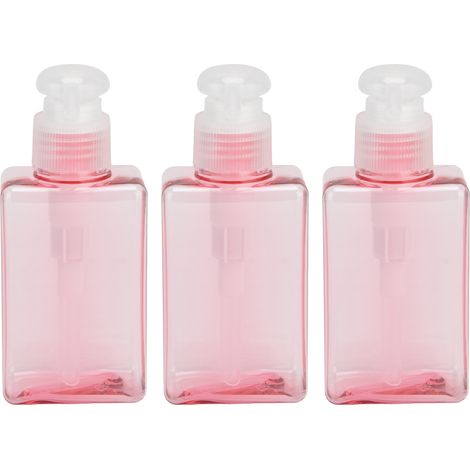 Lot 3 flacons pompe vides rechargeables 100ml en plastique, distributeur de savon liquide, contenant pour shampoing et gel douche