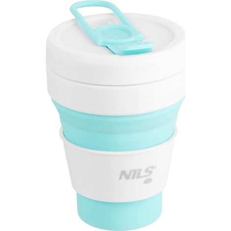 Faltbarer Silikonbecher, 355 ml, Mintfarbe