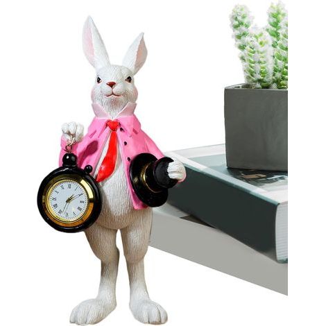 Osterhasenfiguren mit Uhr lustige Decoration für Zuhause mit (1/5)