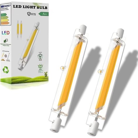 APEX Ampoule LED R7S 118mm 20W Dimmable- 2000LM 3000K 220v - Économise 90% d'Énergie, Sans Scintillement 360°-2pc (1/5)